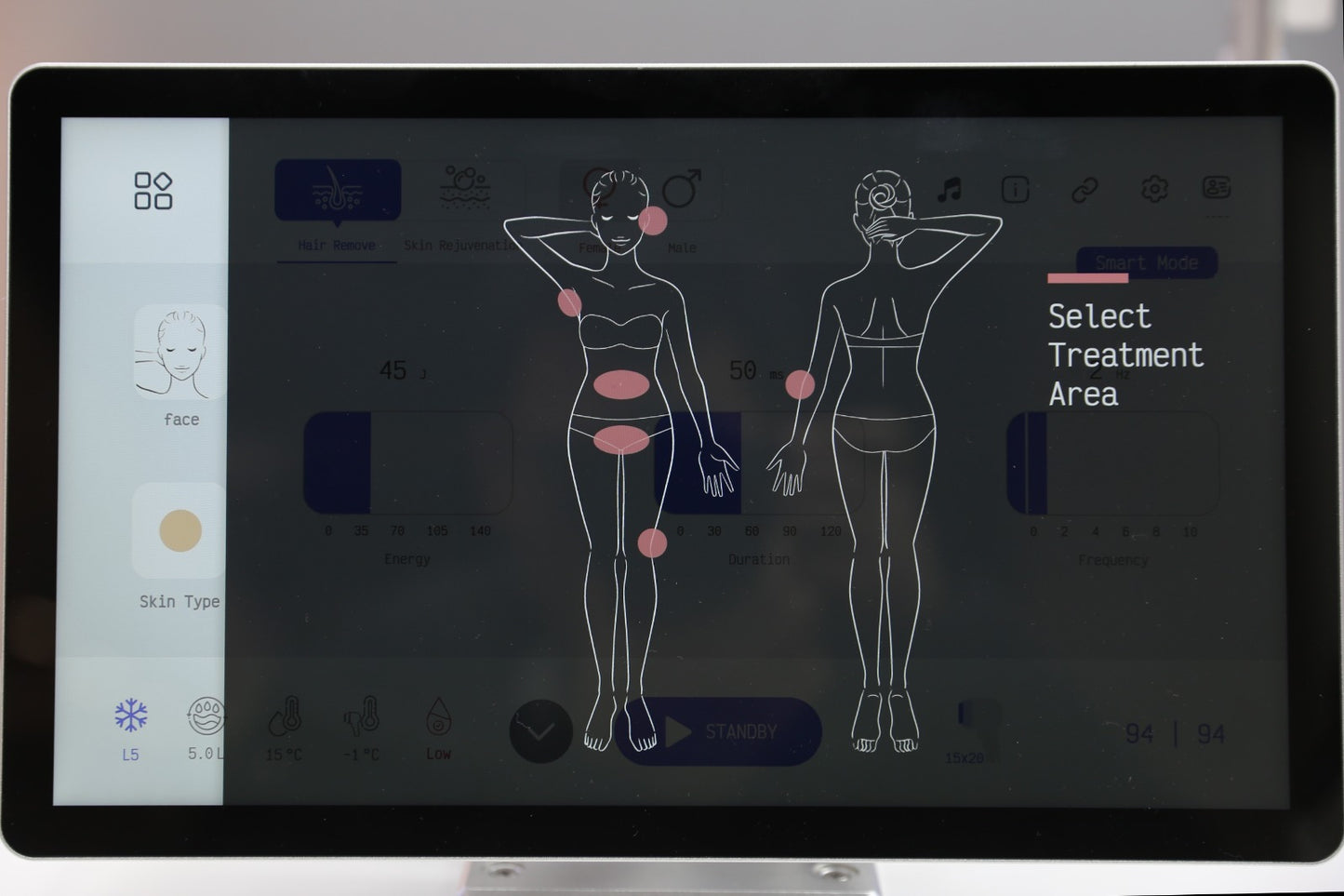 Epilation au laser diode connecté