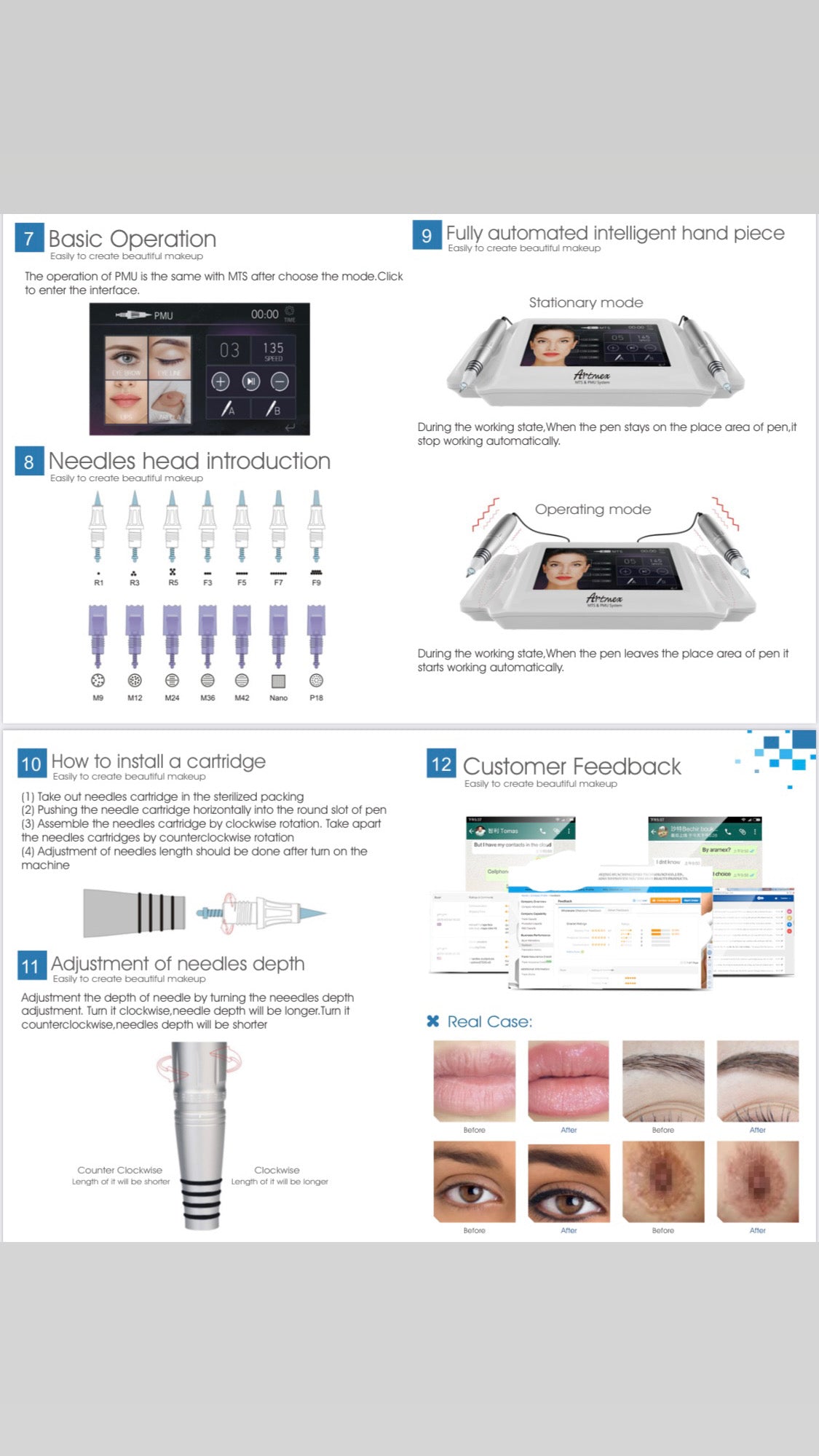 Machine démographique maquillage semi-permanent