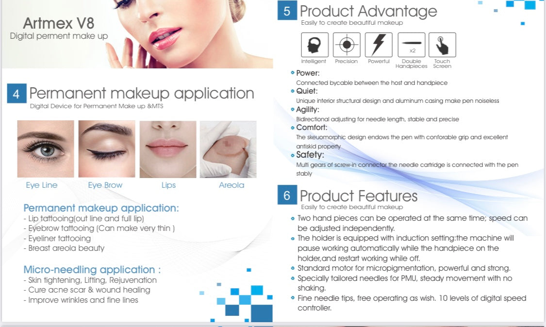 Machine démographique maquillage semi-permanent